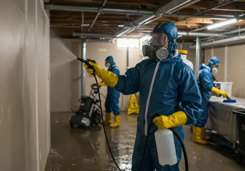 Basement Sanitization and Antimicrobial Treatment process in East Garfield Park, IL