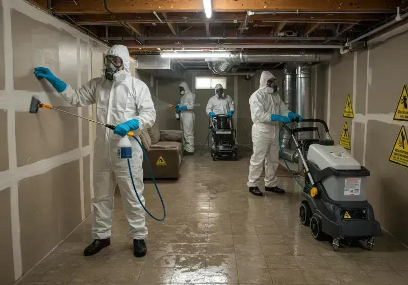 Basement Moisture Removal and Structural Drying process in East Garfield Park, IL